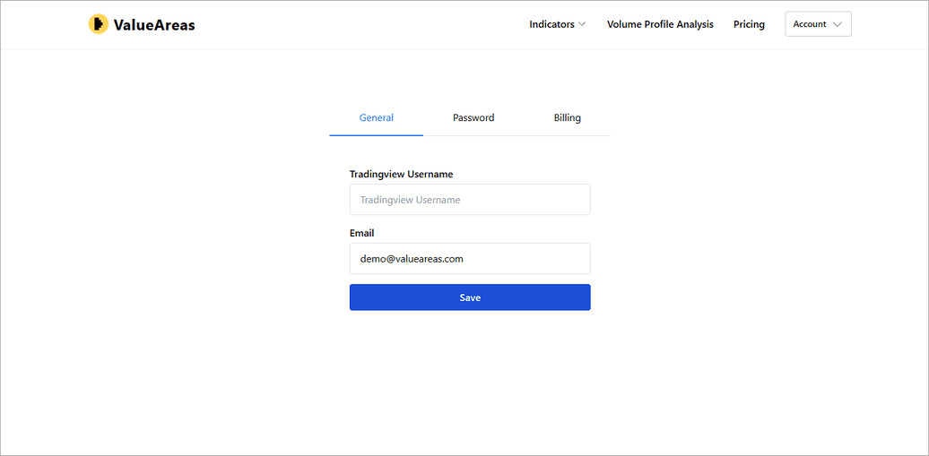 Enter your tradingview username and save 